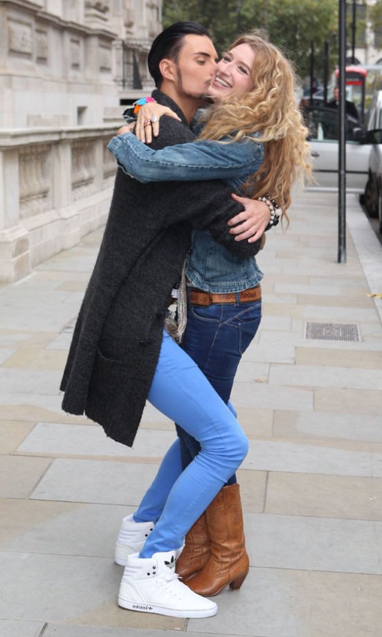 Rylan Clark And Melanie Masson Out In London, 2012