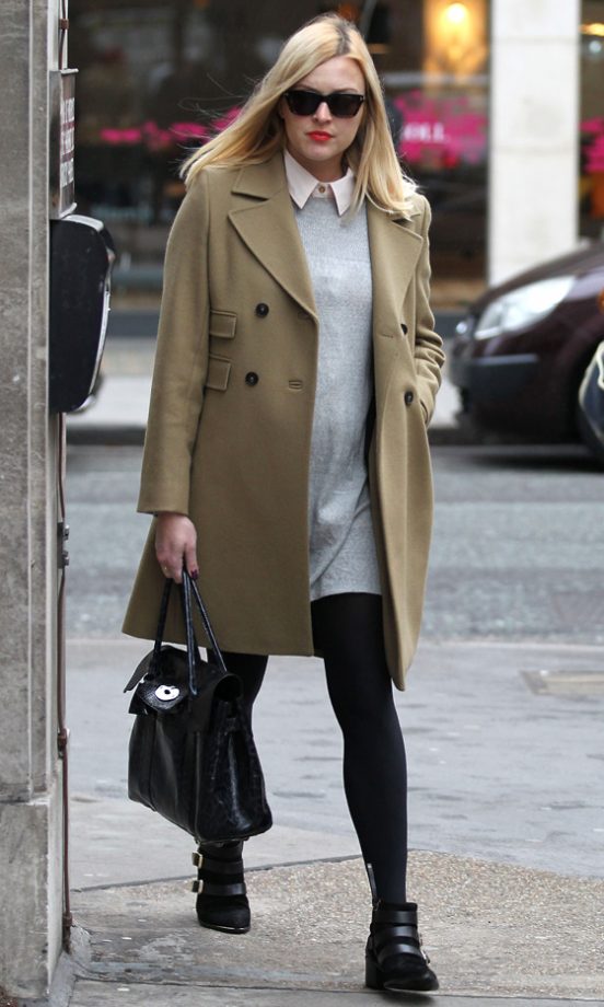 Fearne Cotton Pops A Shirt Underneath Her Jumper To Add A Smart Edge To Her Pregnancy Outfit, 2012