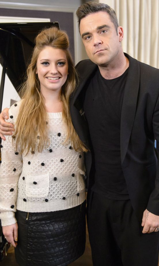 Ella Henderson With Robbie Williams For The X Factor, 2012