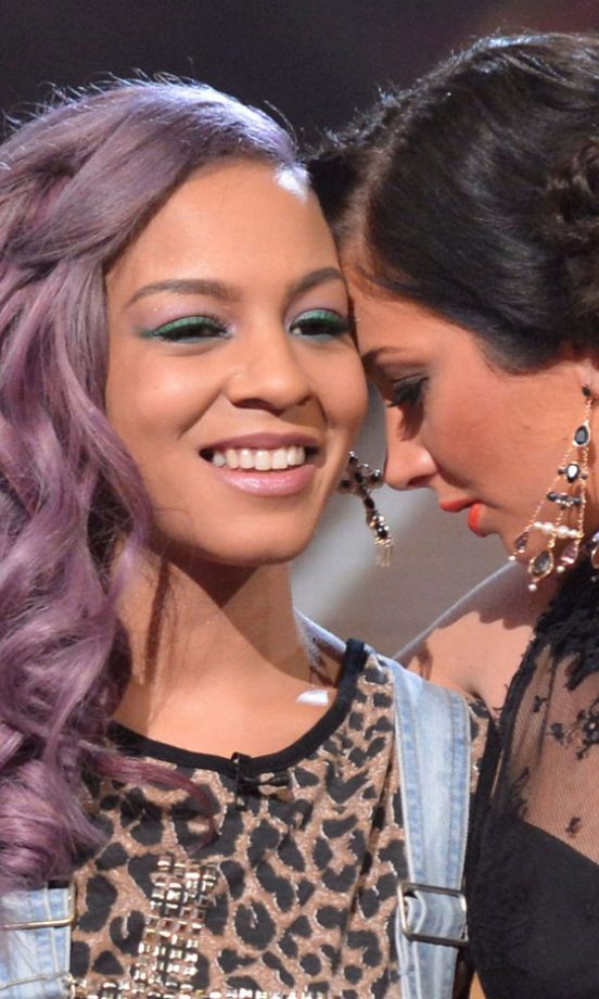 Jade Eliis And Tulisa On The X Factor Live Shows, 2012