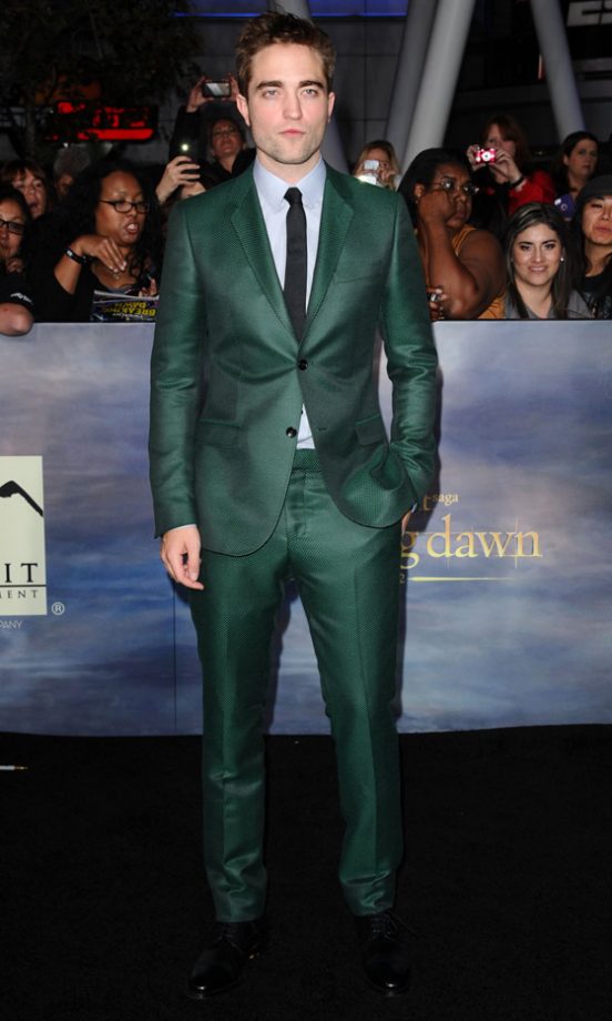 Robert Pattinson In Gucci At The LA Premiere Of The Twilight Saga: Breaking Dawn Part 2, 2012