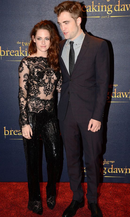 Kristen Stewart And Robert Pattinson At The London Premiere Of Twilight Breaking Dawn Part 2, 2012