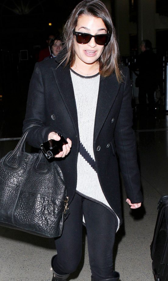 Lea Michele At LAX Airport, 2012