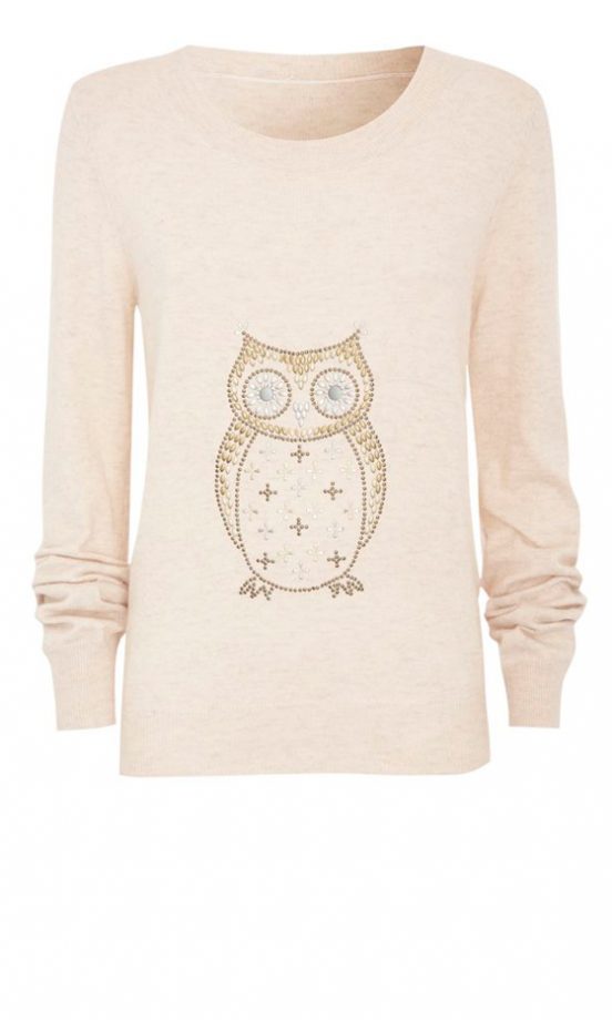 TU At Sainsbury's Oatmeal Owl Jumper, £22