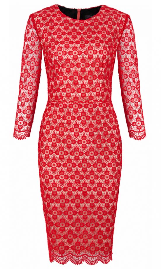 TU At Sainsbury's Red Lace Shift Dress, £50