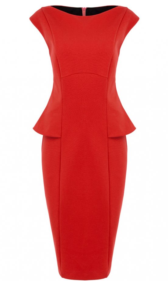 TU At Sainsbury's Red Ponte Peplum Dress, £45
