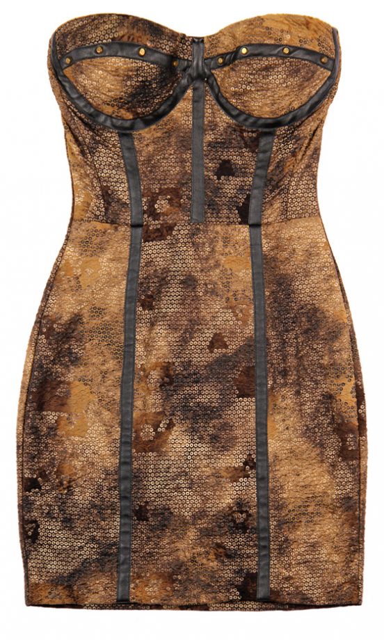 Bershka Snake Print Bustier Dress, £29.99