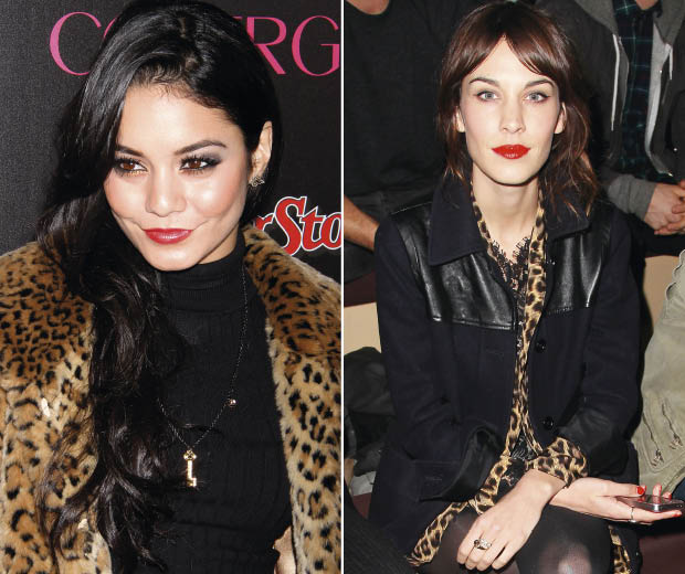 Alexa Chung and Vanessa Hudgens look uh-mazing with red lipstick and leopard print