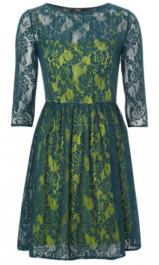 George At Asda Jade Lace Overlay Dress, £16