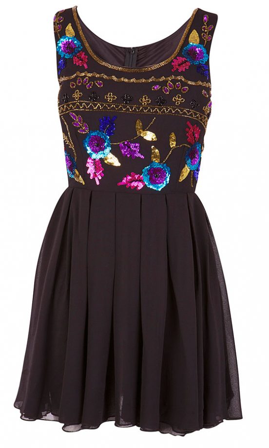 Fashion Union Floral Sequin Dress, £40
