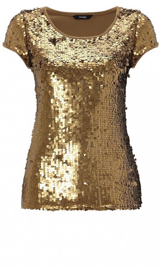 George At Asda Gold Sequin Top, £16
