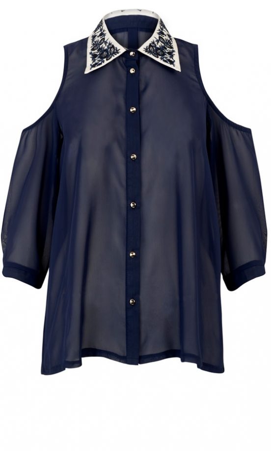 Primark AW12 Embroidered Collar Cut Out Shirt, £12