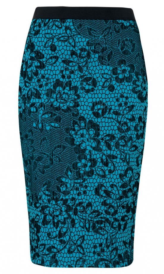 Primark AW12 Lace Print Pencil Skirt