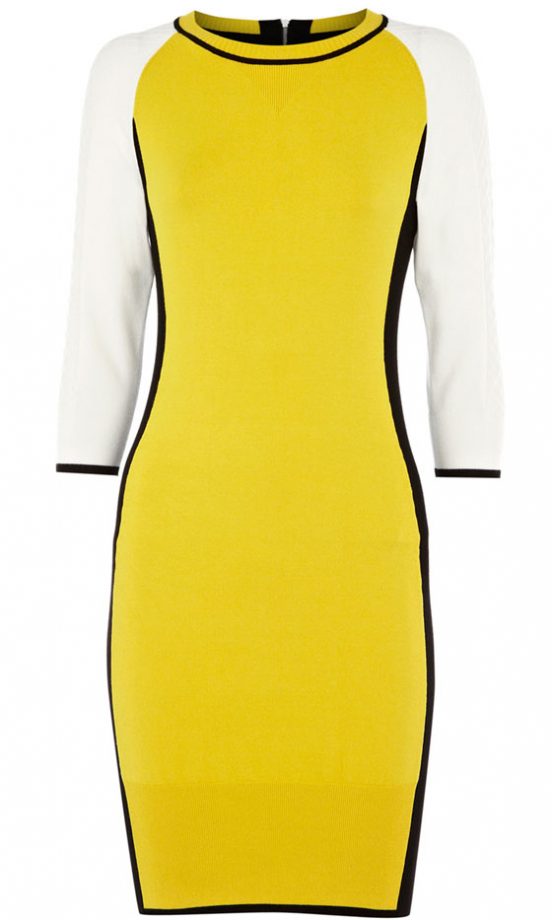 Karen Millen Yellow Knit Dress, £110