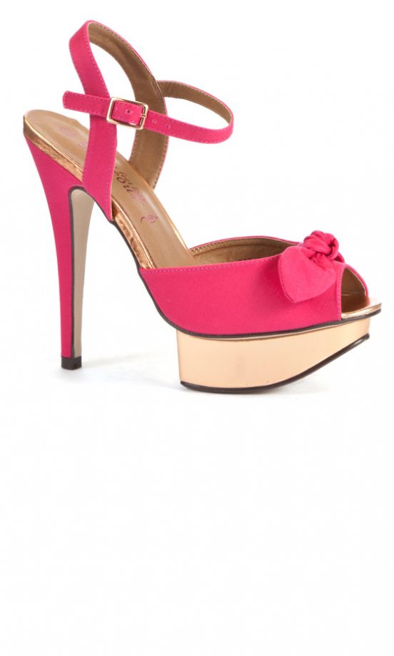 New Look Hot Pink Platform Heels, £29.99