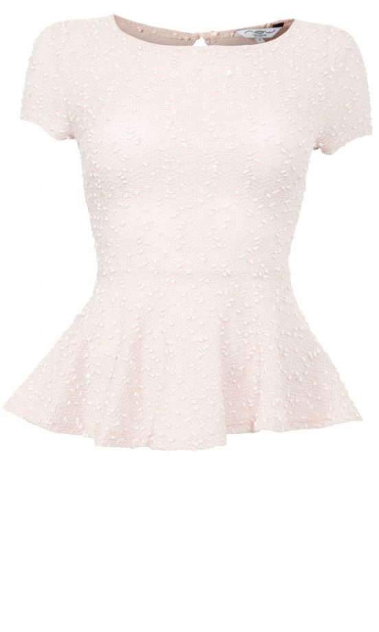 New Look Boucle Peplum Top