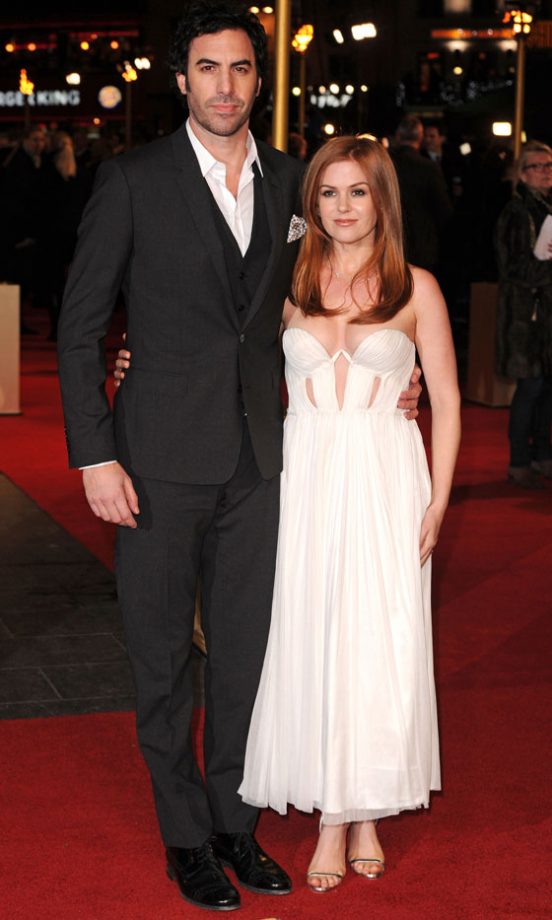 Sacha Baron Cohen And Isla Fisher At The World Premiere Of Les Miserables, 2012