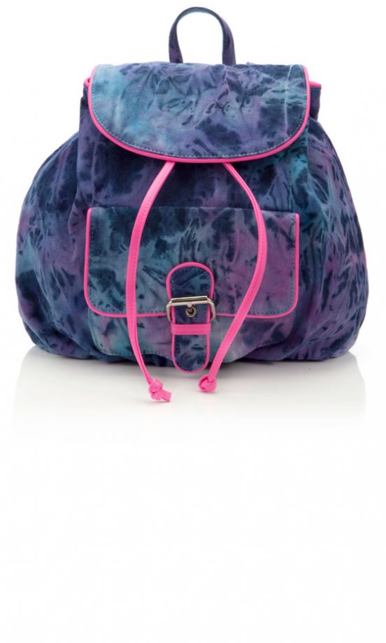 Bank Fluro Tie Dye Rucksack Bag, £25