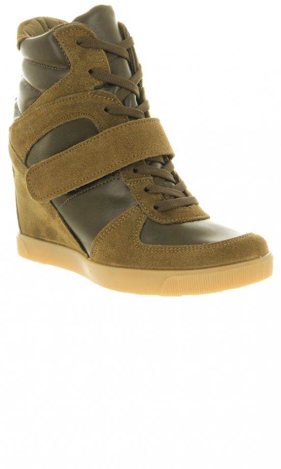 Office Khaki Wedge Trainers, £45