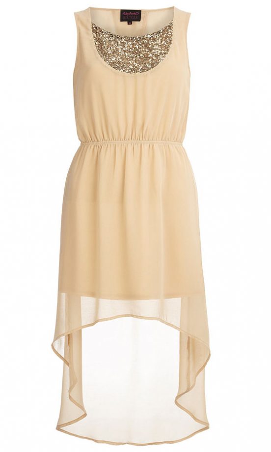 Dorothy Perkins Sequined Dipped Hem Dress, £30