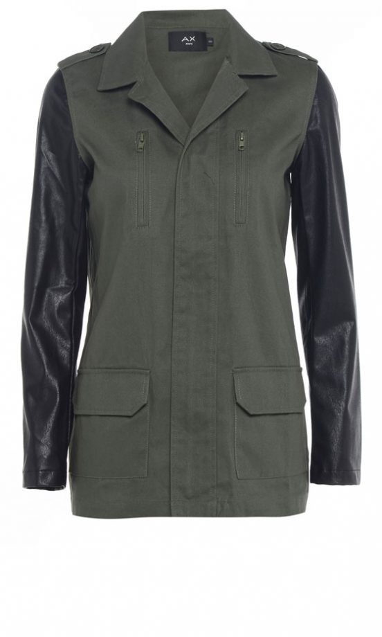 AX Paris PU Sleeve Army Jacket, £40