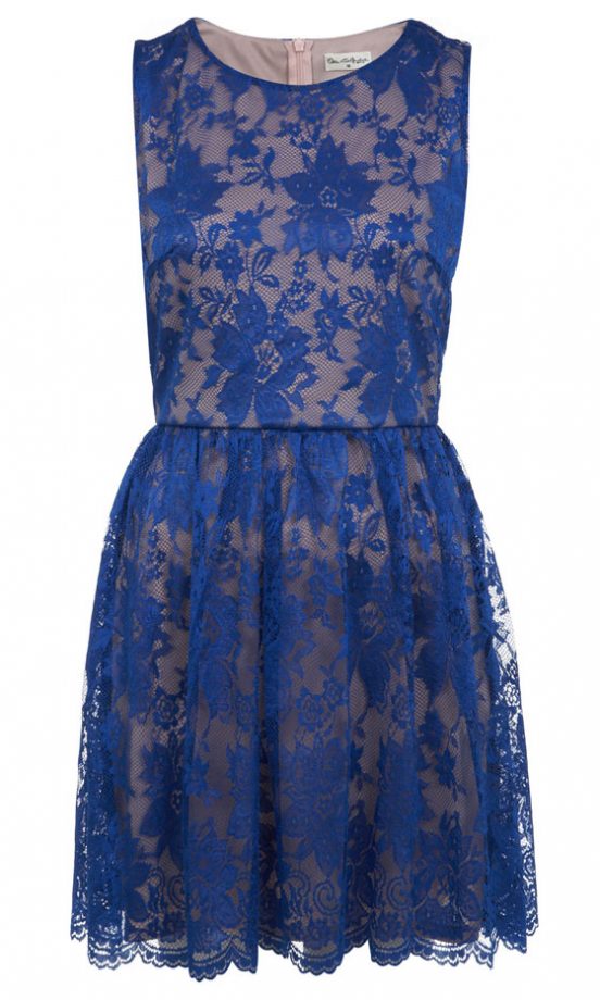 Miss Selfridge Blue Lace Dress, £39