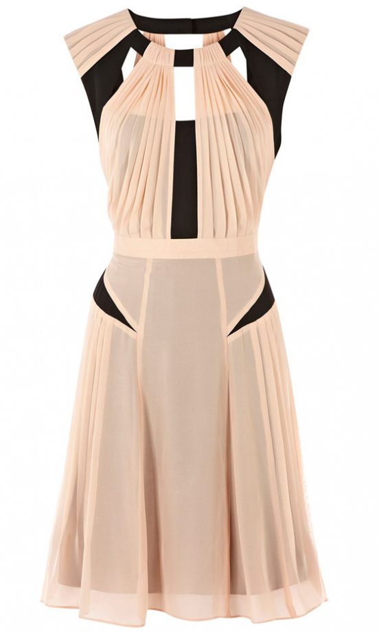 Warehouse Panelled Pleated Dress, £85