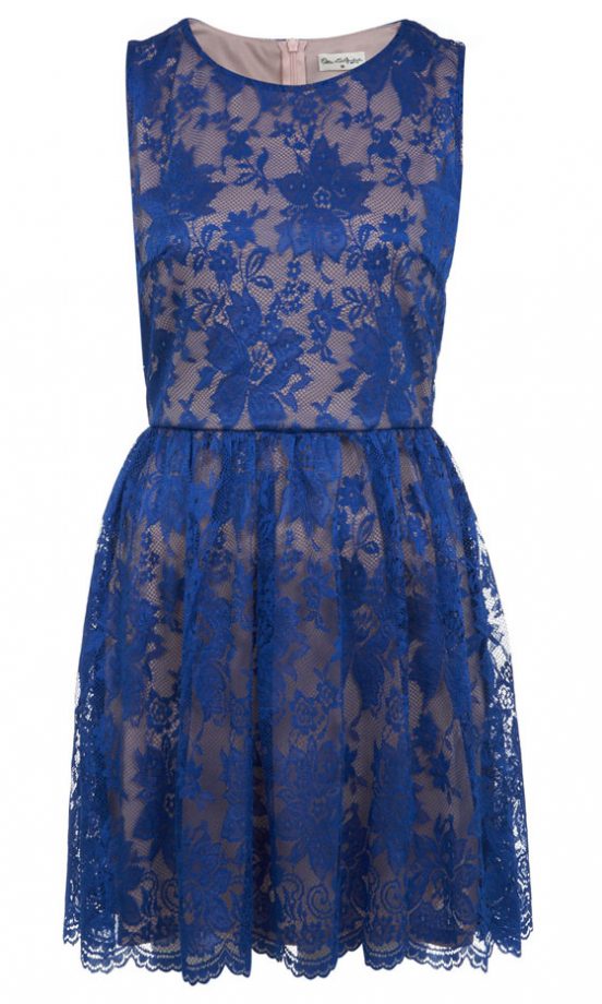 Miss Selfridge Blue Lace Dress, £39