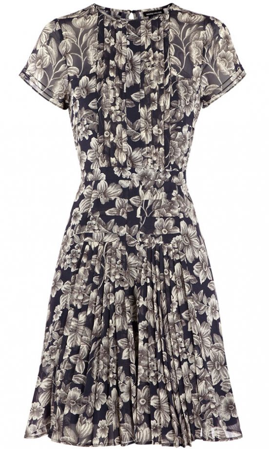 Warehouse Floral Pleated Dress, £55