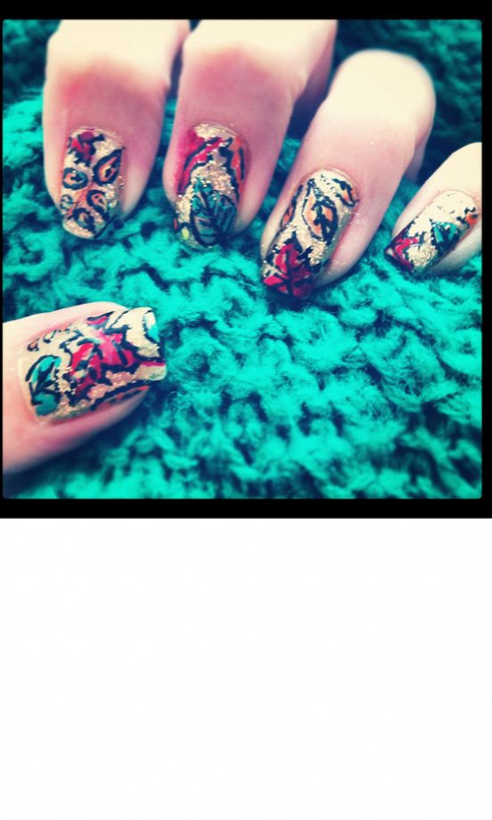 Nail Art: Autumn Florals