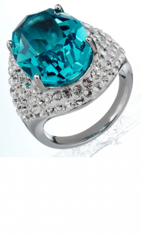 Argos Blue Jewel Cocktail Ring, £27.99