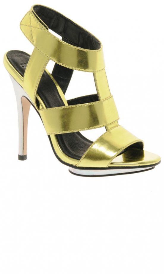 Asos Metallic Sandal Heels, £45