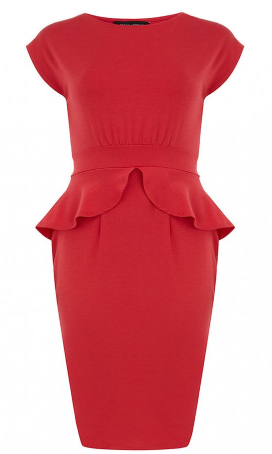 Dorothy Perkins Red Peplum Dress, £22