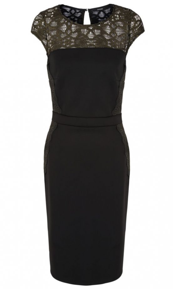 George at Asda Gold Lace Black Dress, £18