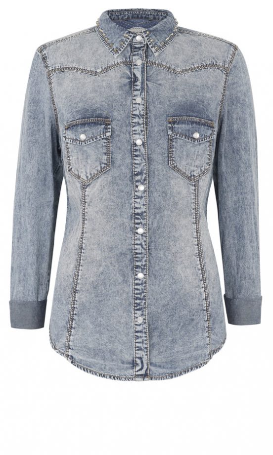 Primark AW12 Acid Wash Stud Collar Shirt, £13