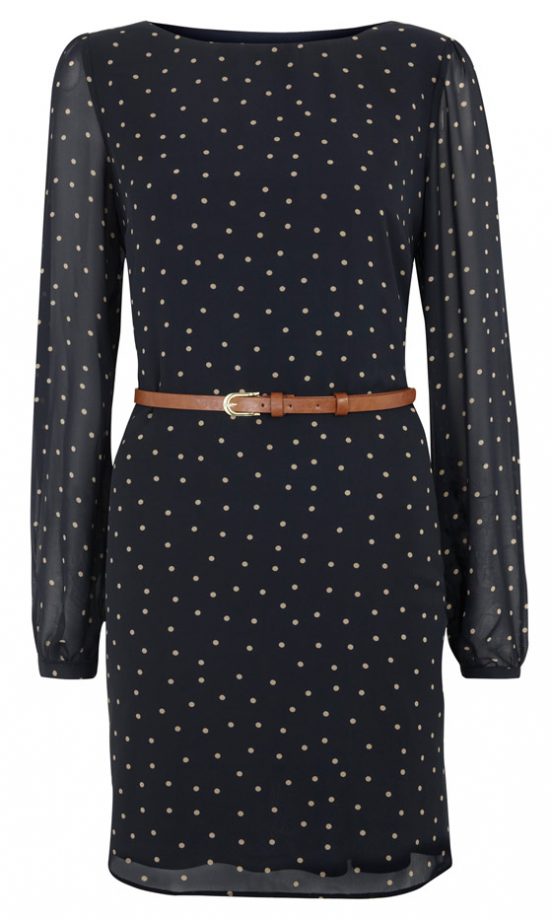 Primark AW12 Belted Chiffon Polka Dress, £13