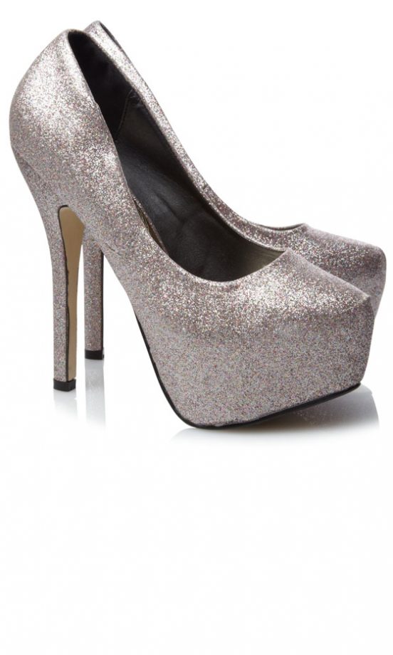 George At Asda Glitter Platform Heels, £18