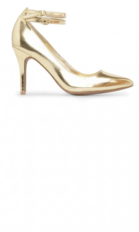 Mango Gold Heels, £29.99