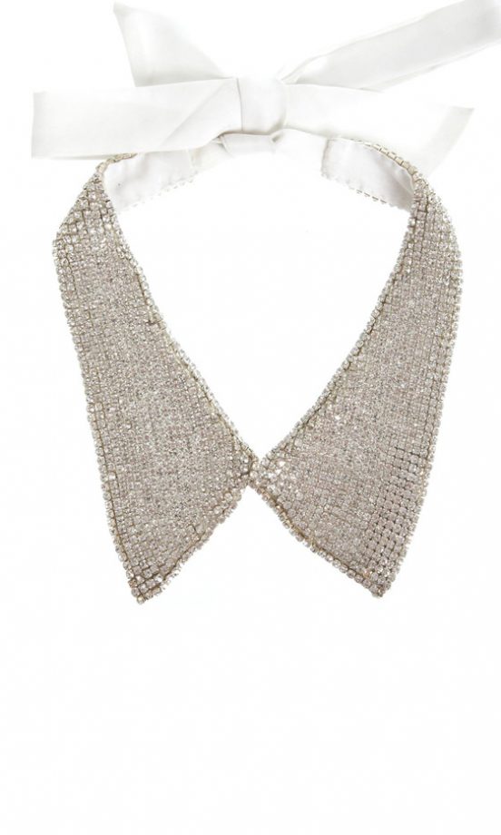 Miss Selfridge Silver Rhinestone Collar, £30