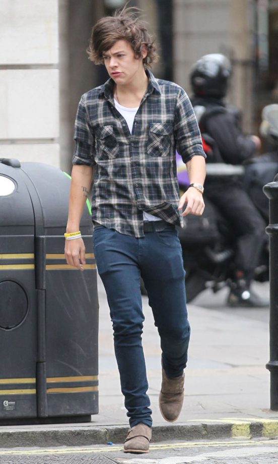 One Direction's Harry Styles Out In London, 2012