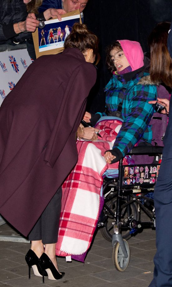 Victoria Beckham Signing Autographs At The Spice Girls Viva Forever Press Night, 2012