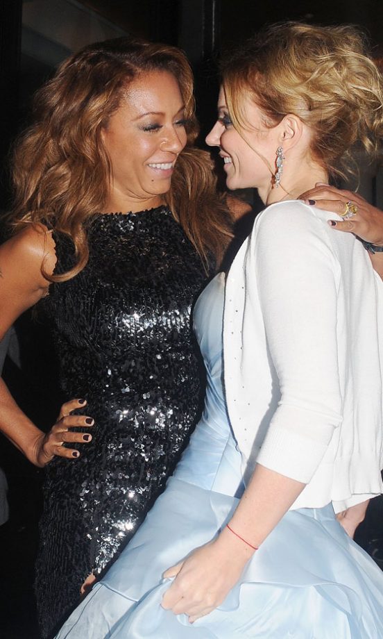 Geri Halliwell And Melanie Brown At The Spice Girls Viva Forever Press Night, 2012