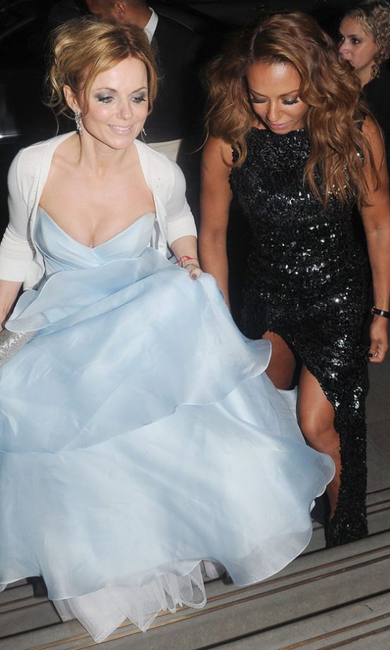 Geri Halliwell And Melanie Brown At The Spice Girls Viva Forever Press Night, 2012