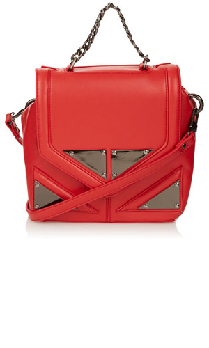 We want Topshop's gorgeous red chain handle bag