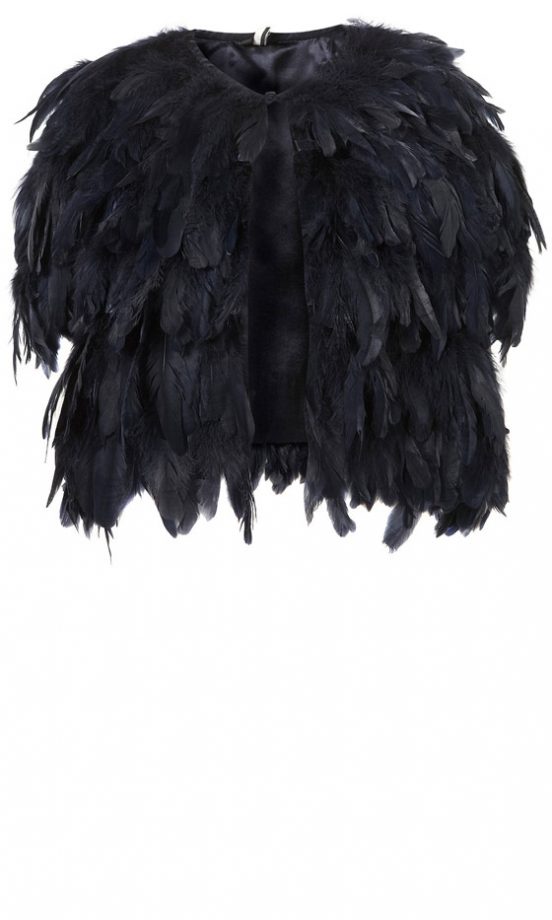 Topshop Feather Capelet, £85