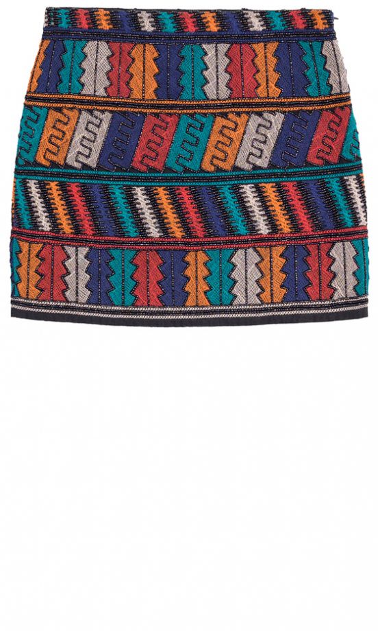 Zara SS13 Aztec Patterned Skirt