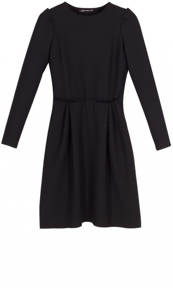 Zara SS13 Black Long Sleeved Dress