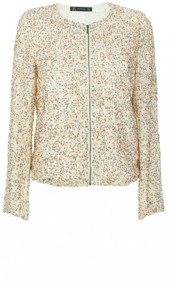 Zara SS13 Cream Beaded Cardigan