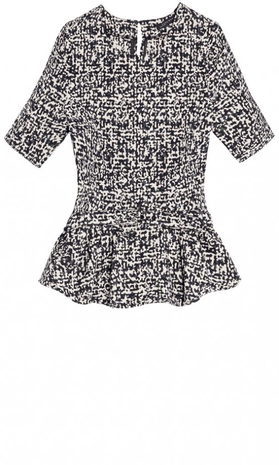 Zara SS13 Printed Peplum Top