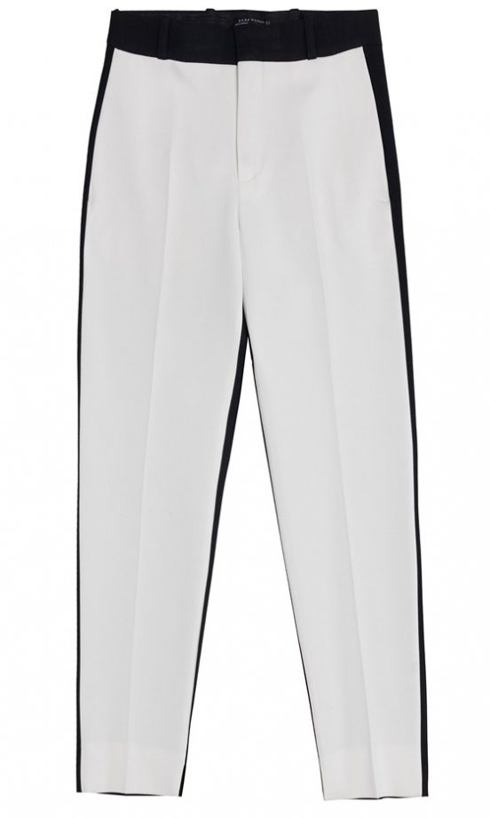 Zara SS13 White And Black Trousers